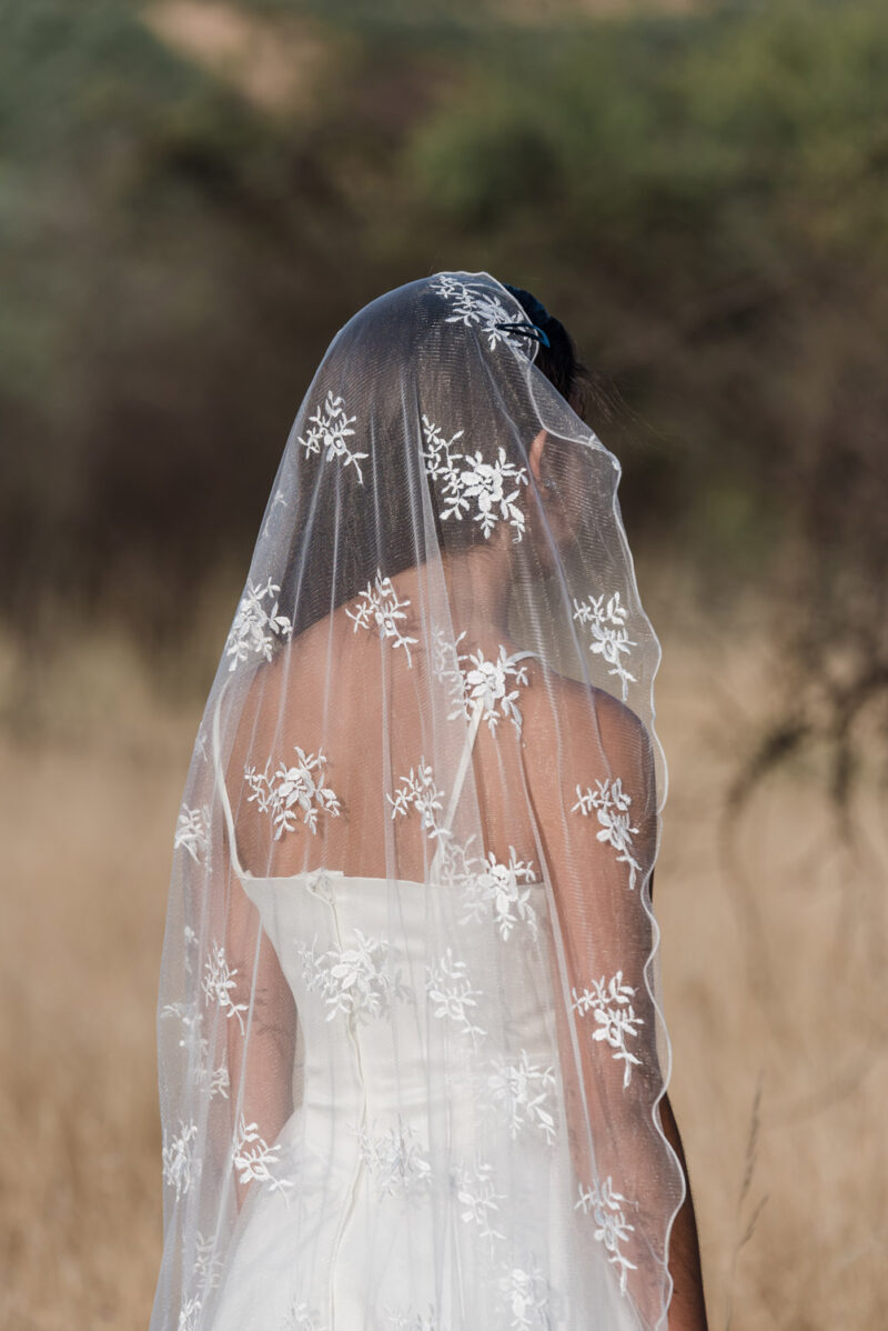 Velo bordado de novia